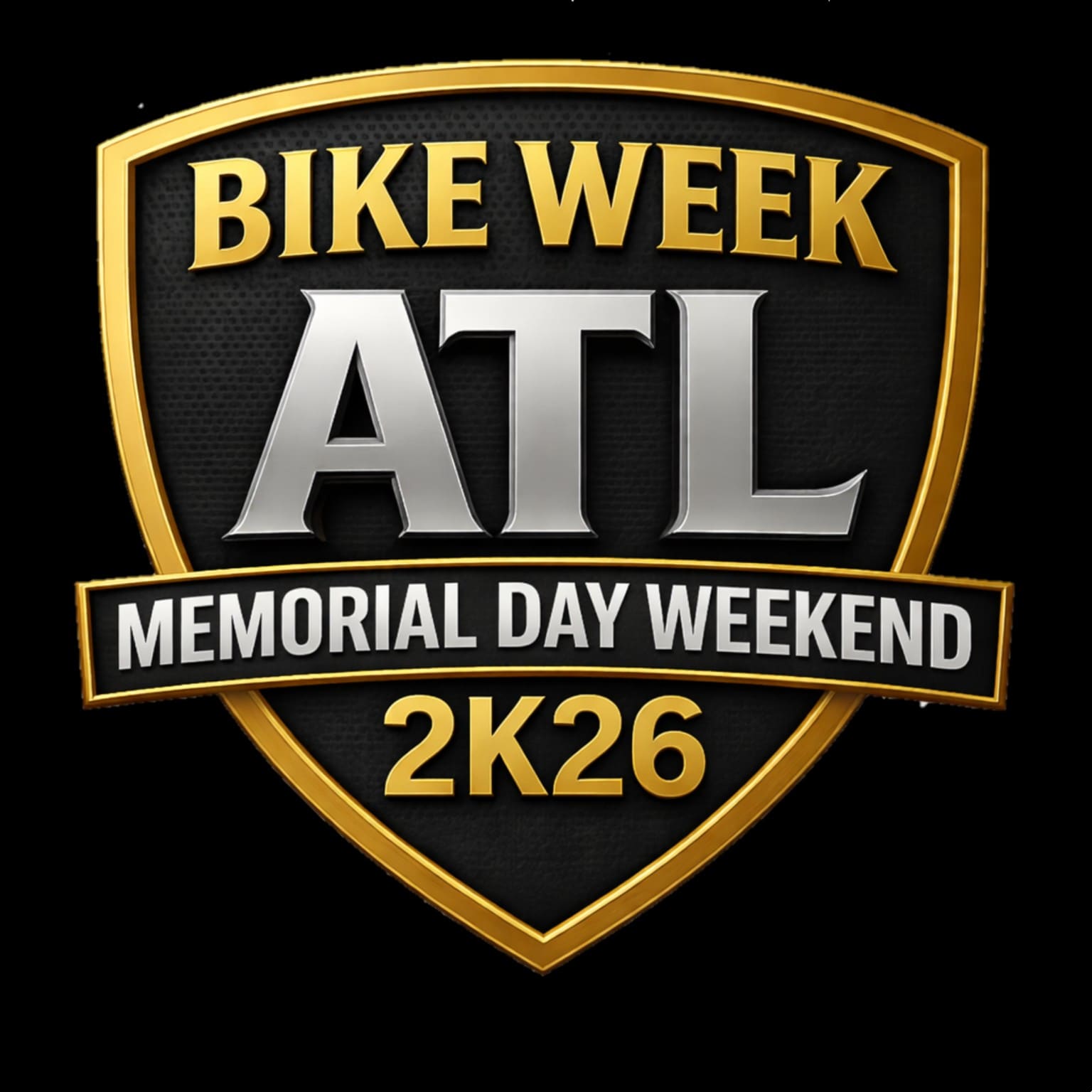 Bike Week ATL 2K26 Memorial Day Weekend shield logo