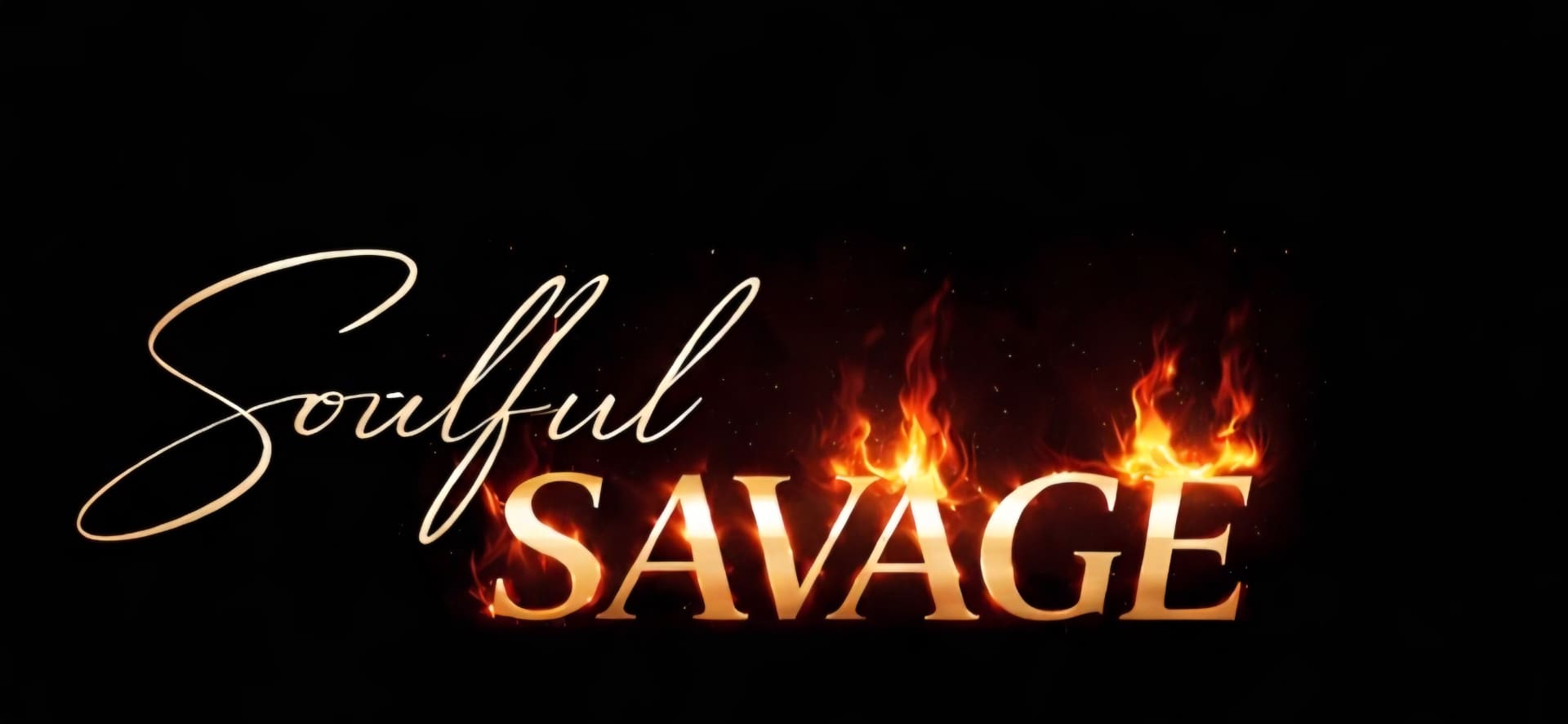 Soulful Savage — flame-lettered brand identity design