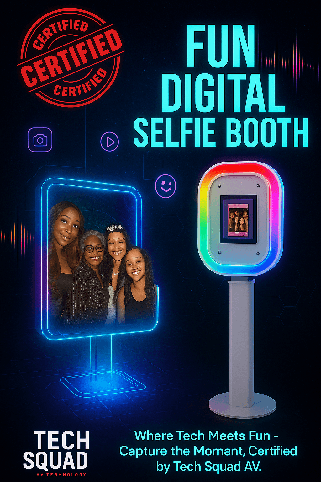 ON-POINTAV 360 selfie booth setup at Atlanta event